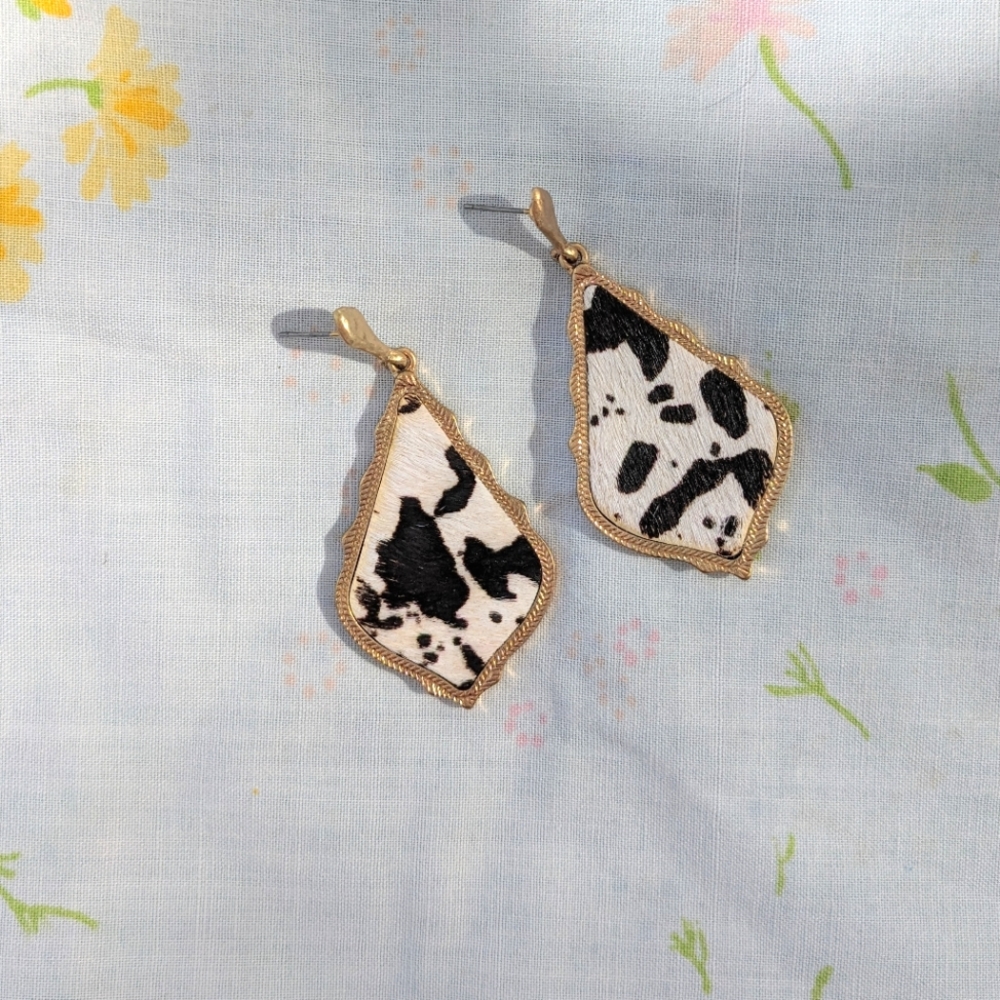 Cow Print Earrings